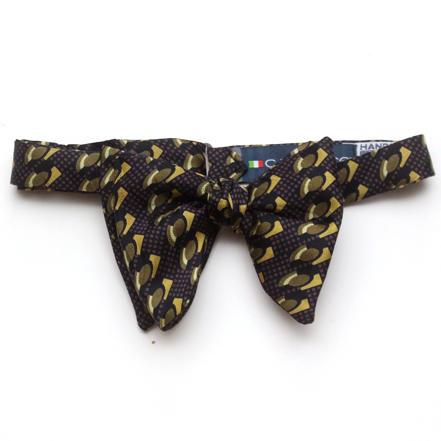 Brown Big Butterfly Silk Bow Tie
