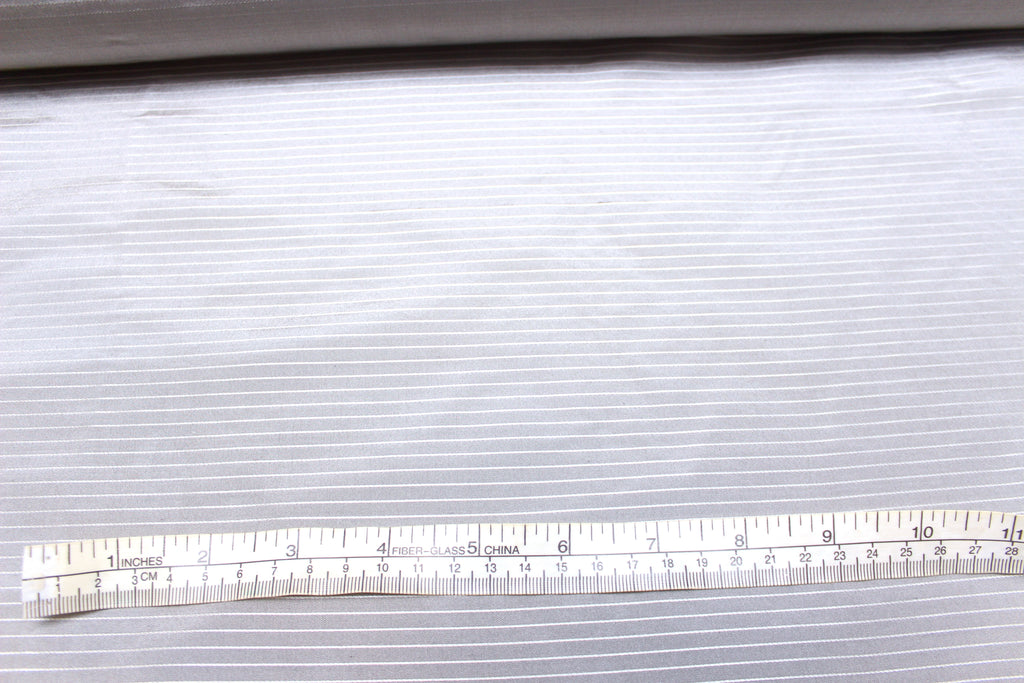 Grey Stripe Silk Fabric
