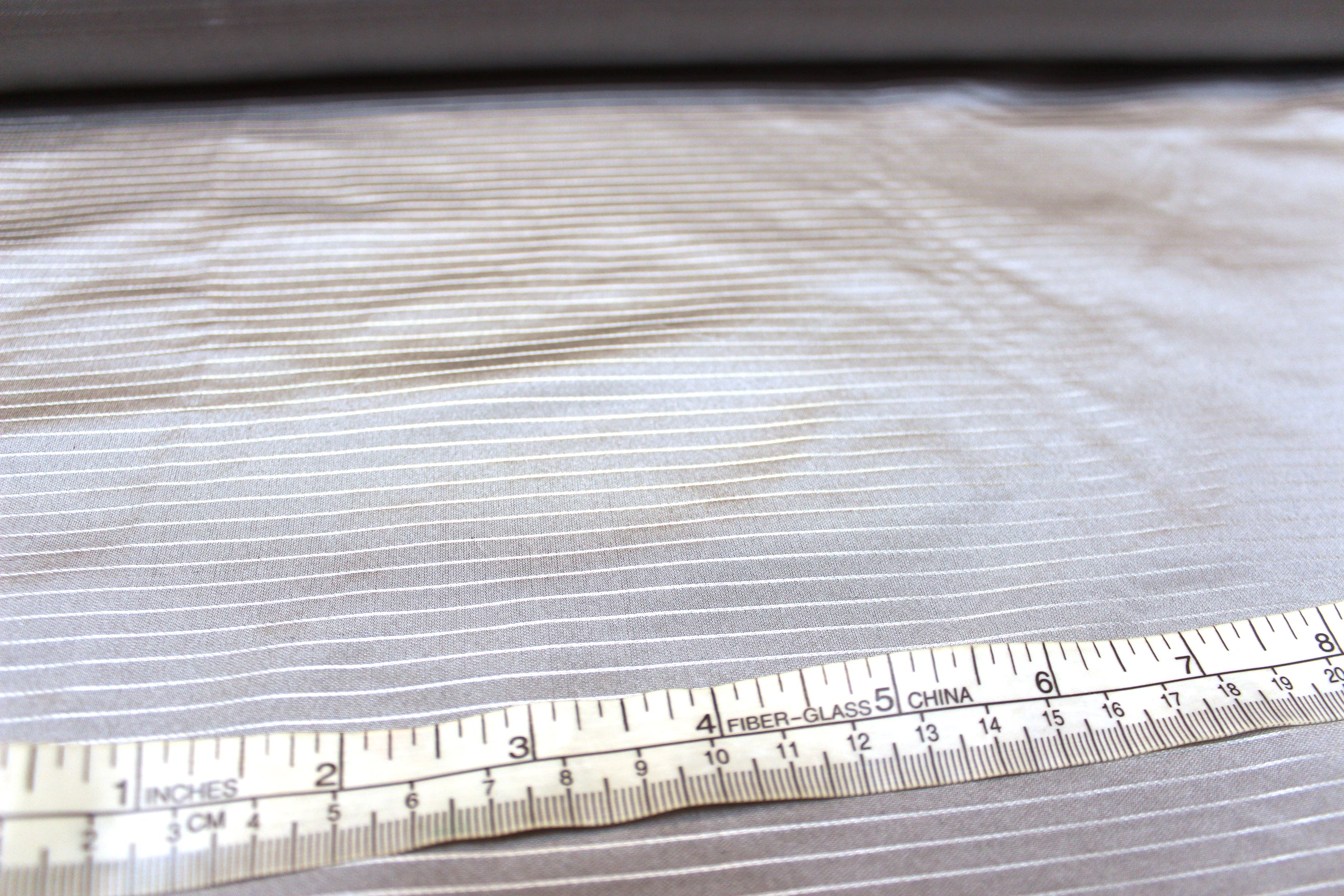 Grey Stripe Silk Fabric