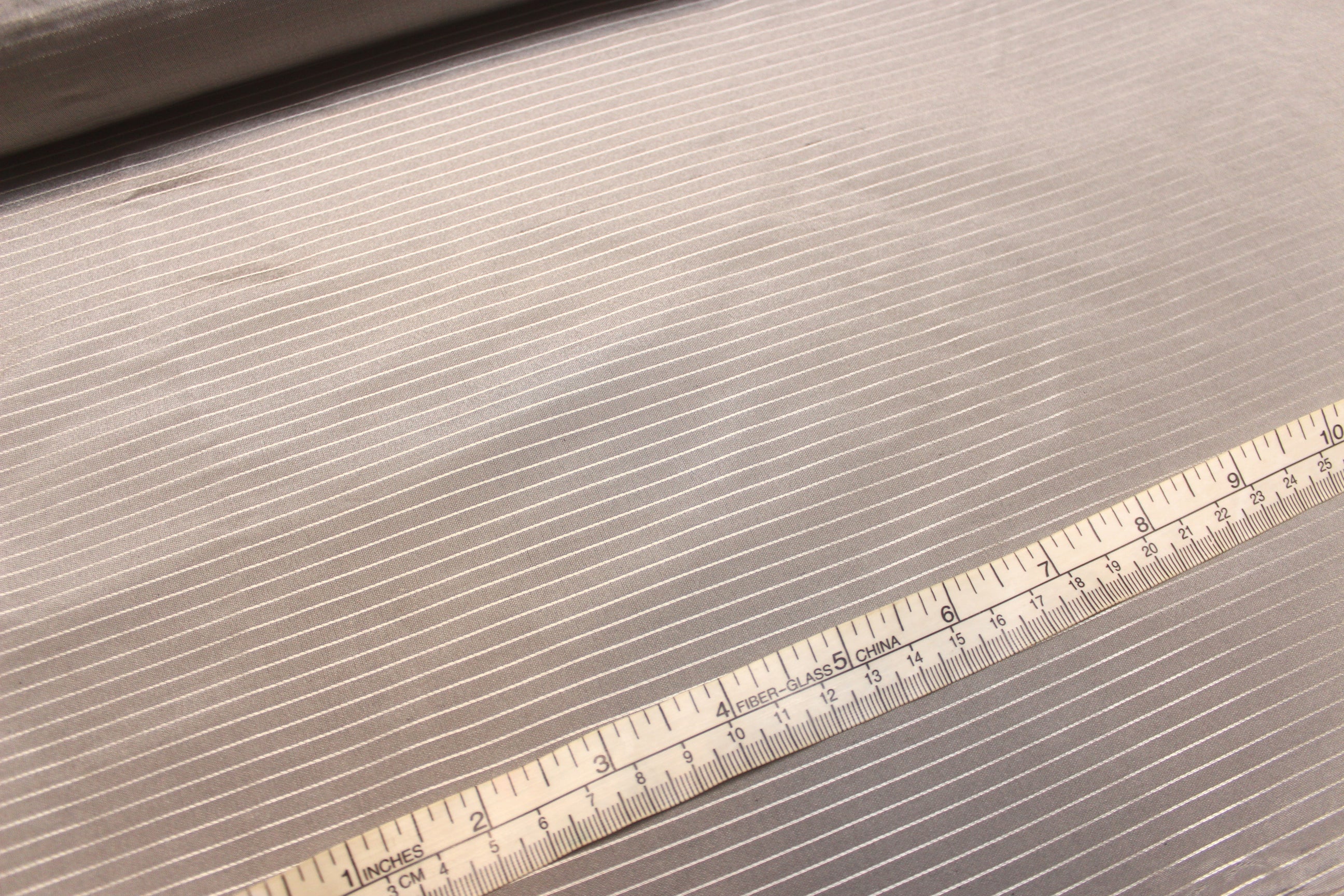 Grey Stripe Silk Fabric