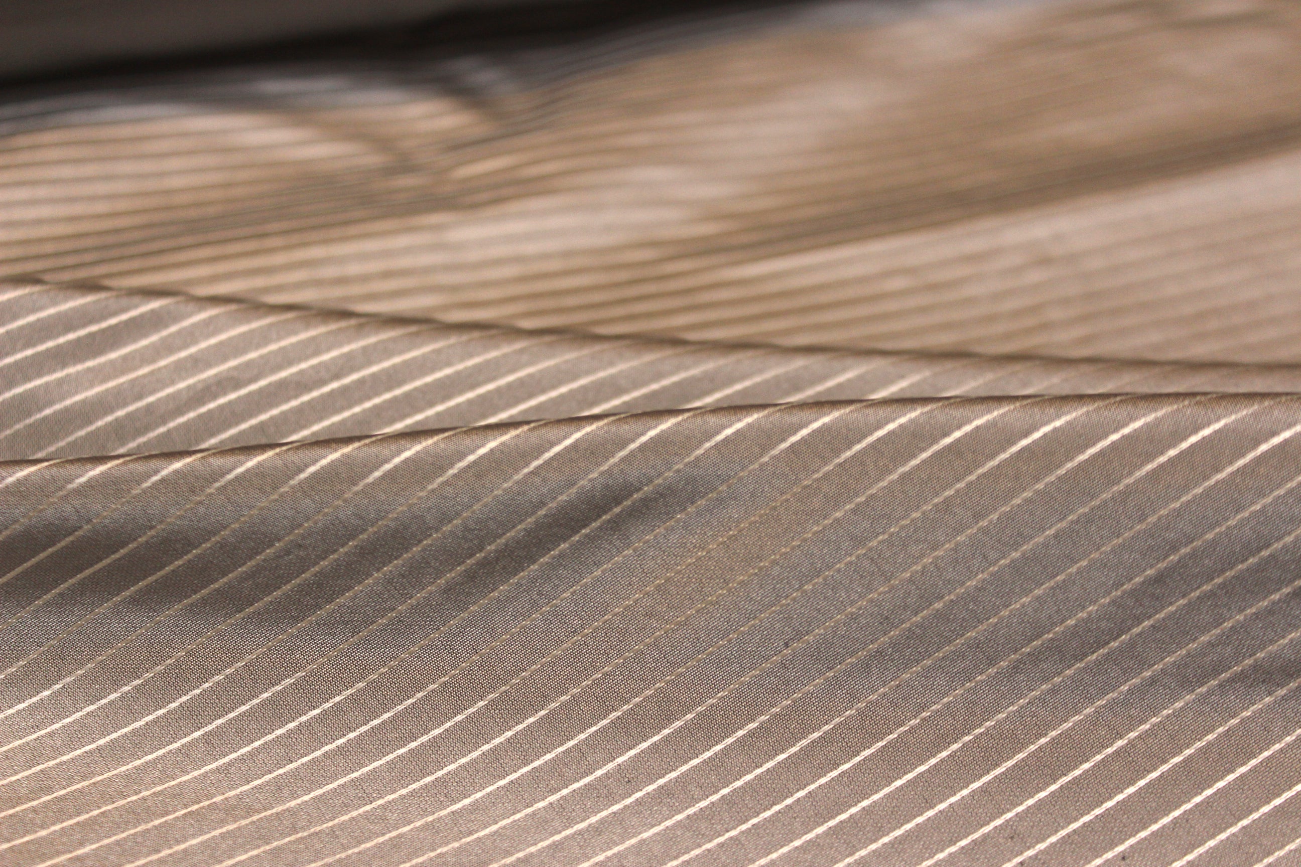 Grey Stripe Silk Fabric