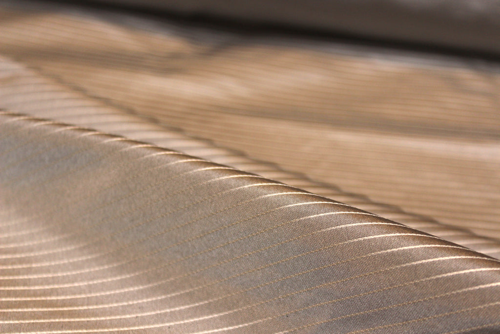 Grey Stripe Silk Fabric