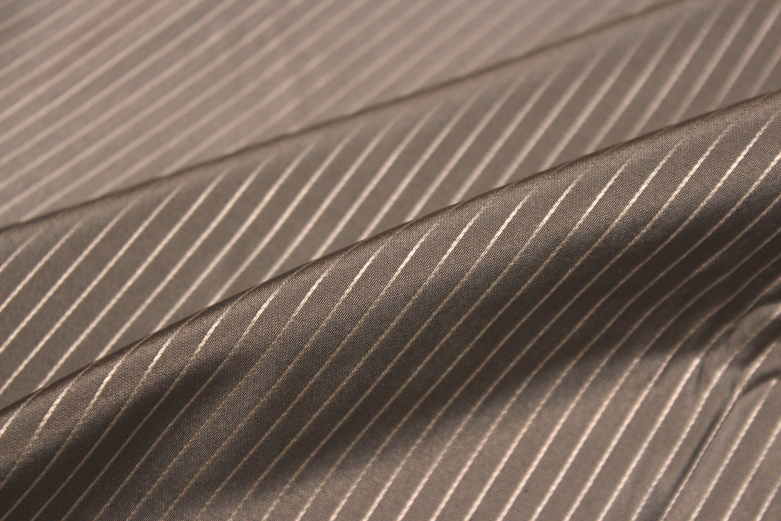 Grey Stripe Silk Fabric