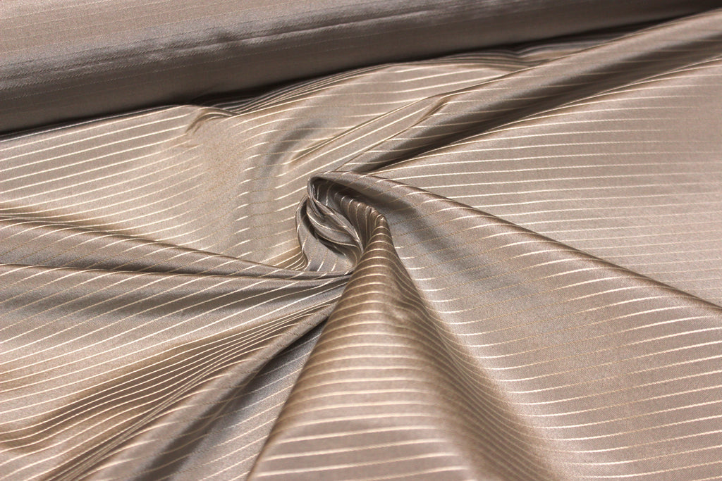 Grey Stripe Silk Fabric