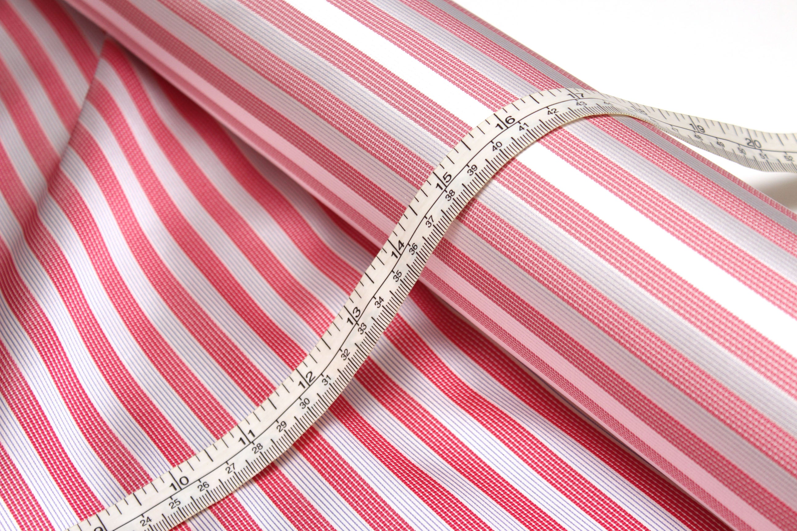 Pink Striped Italian Silk Fabric