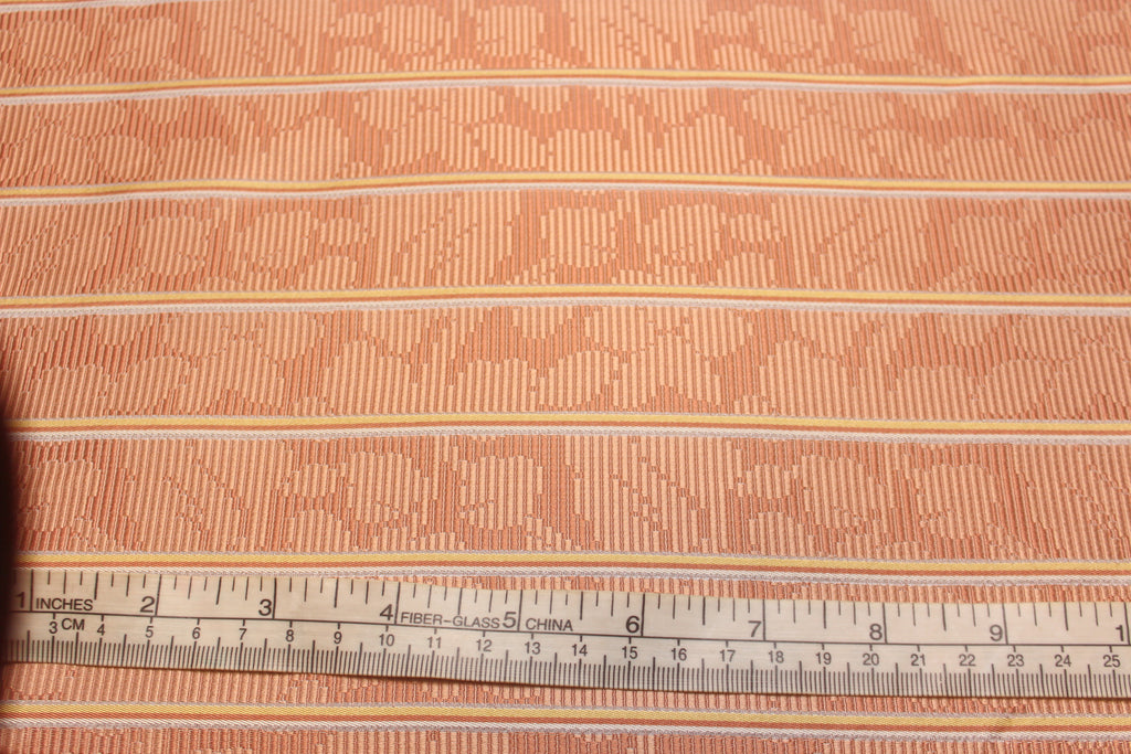 Orange Stripe Silk Fabric