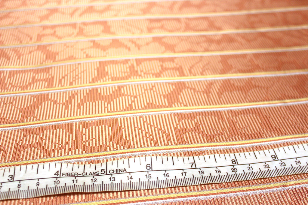 Orange Stripe Silk Fabric
