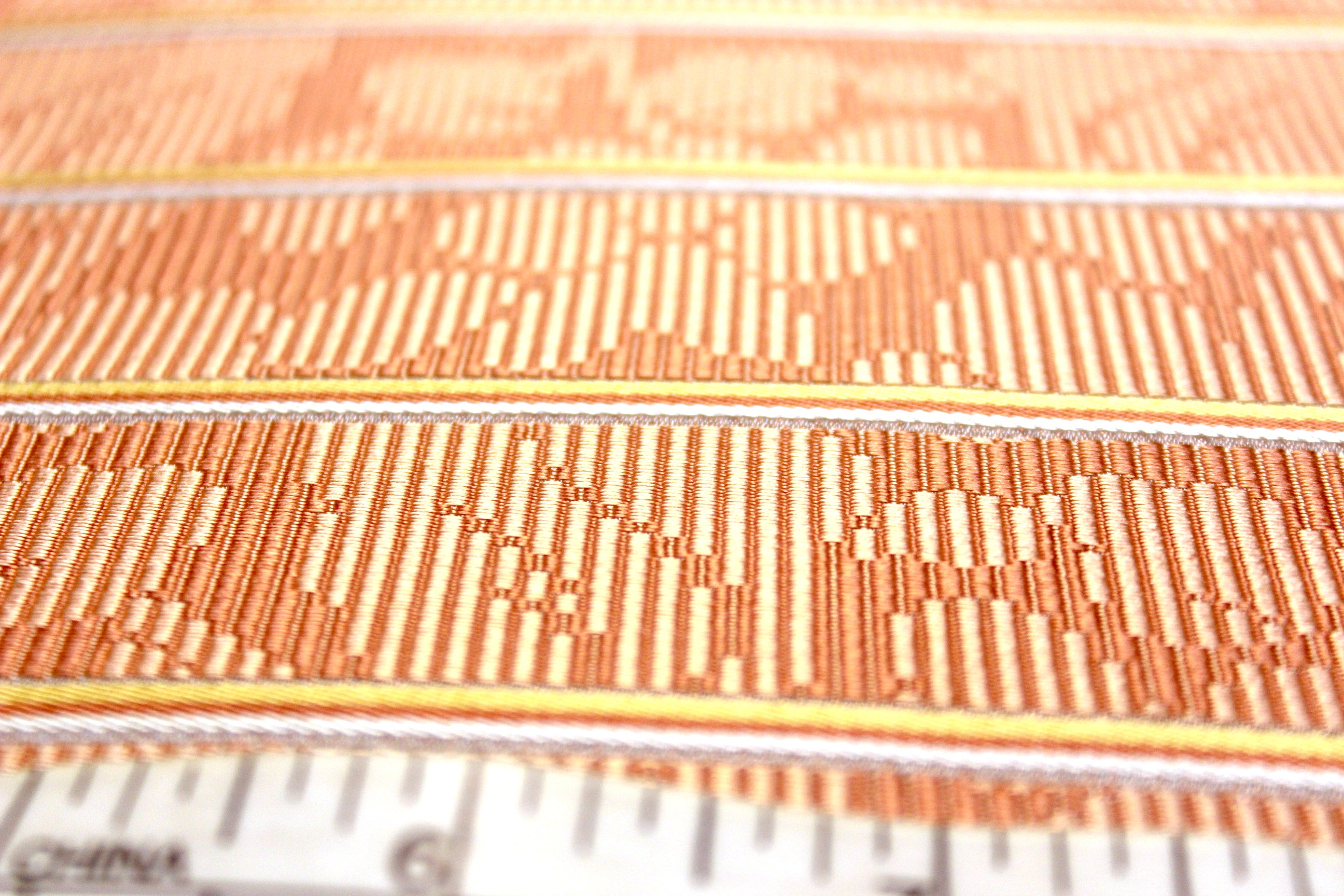 Orange Stripe Silk Fabric