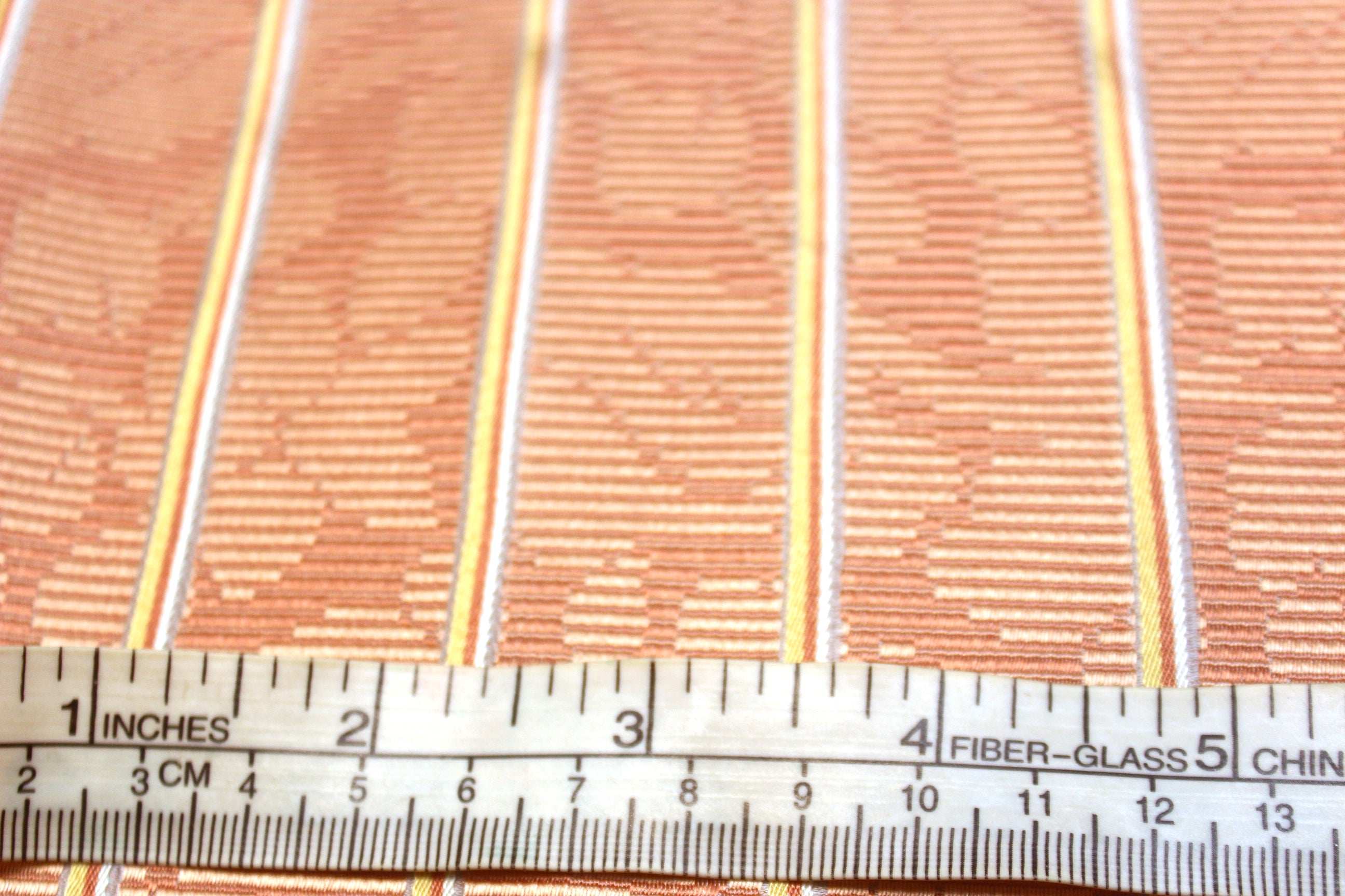 Orange Stripe Silk Fabric