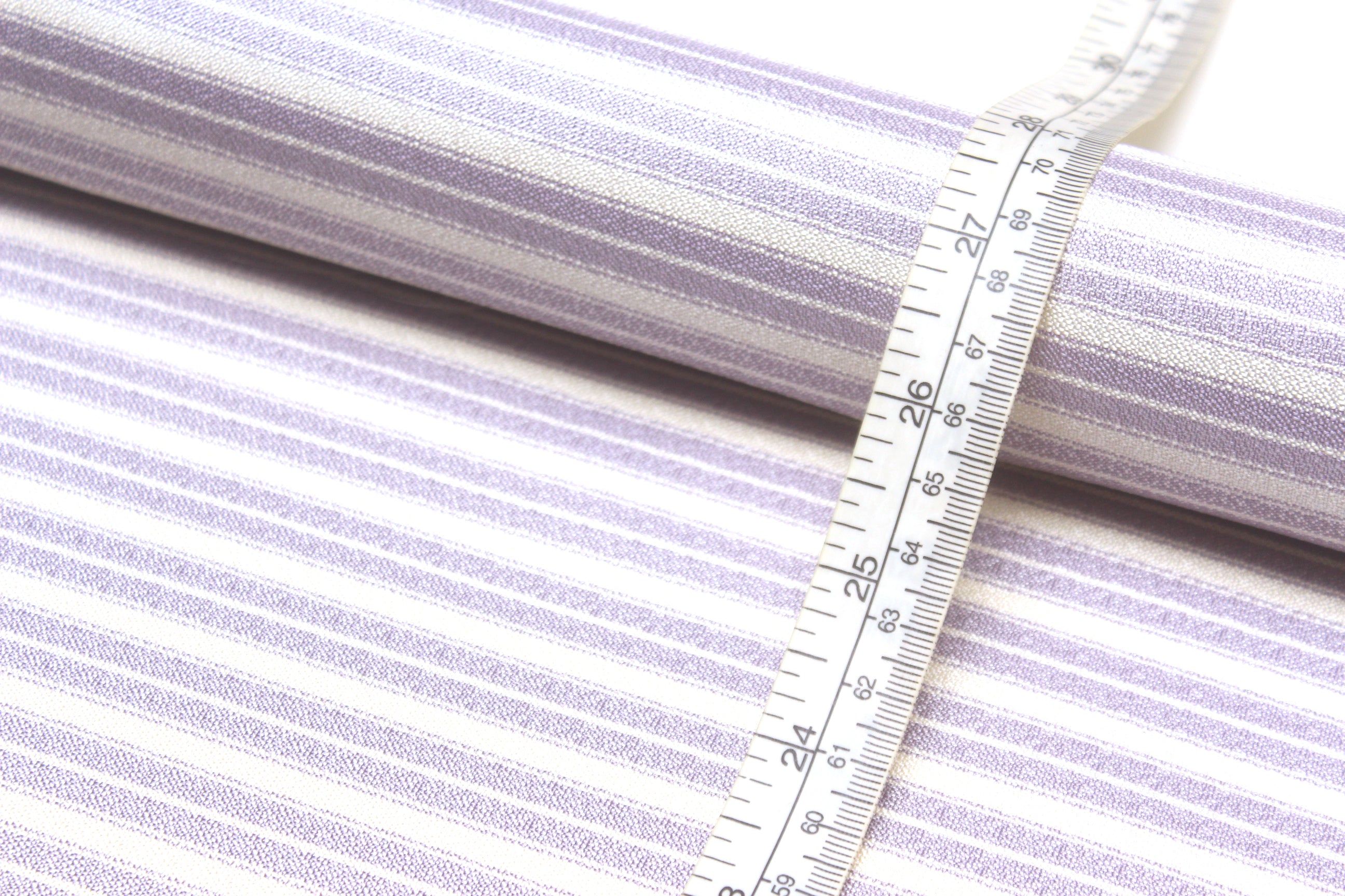 Lavender Beige Stripe Silk Fabric