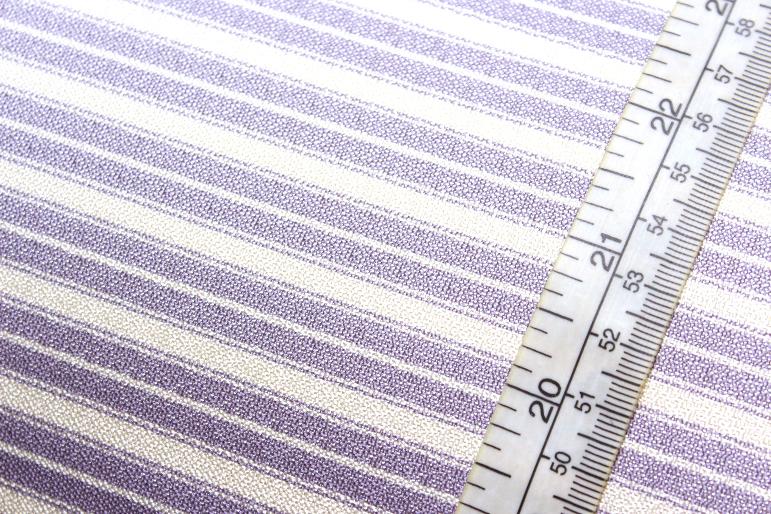 Lavender Beige Stripe Silk Fabric