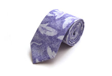 Load image into Gallery viewer, Purple Lavender Floral Cotton Necktie
