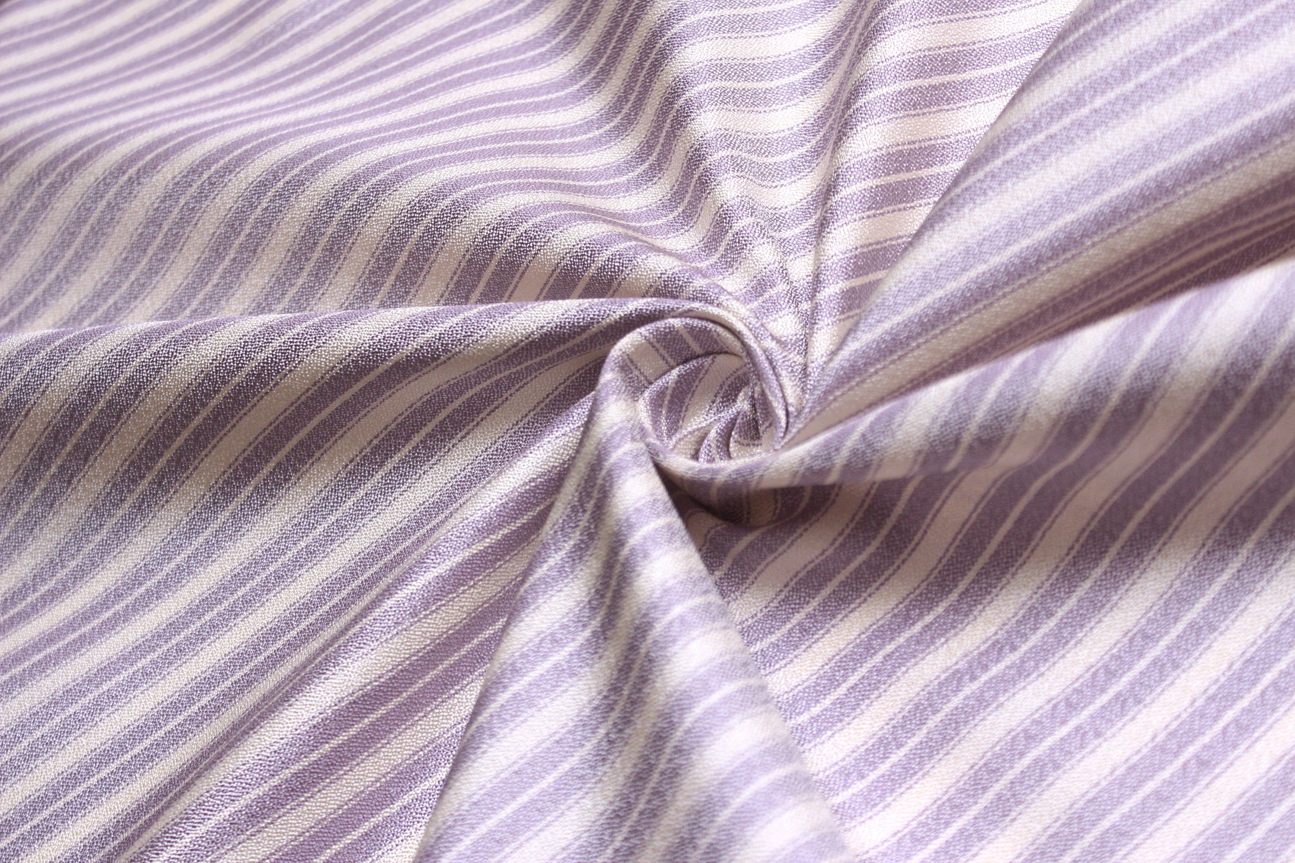 Lavender Beige Stripe Silk Fabric