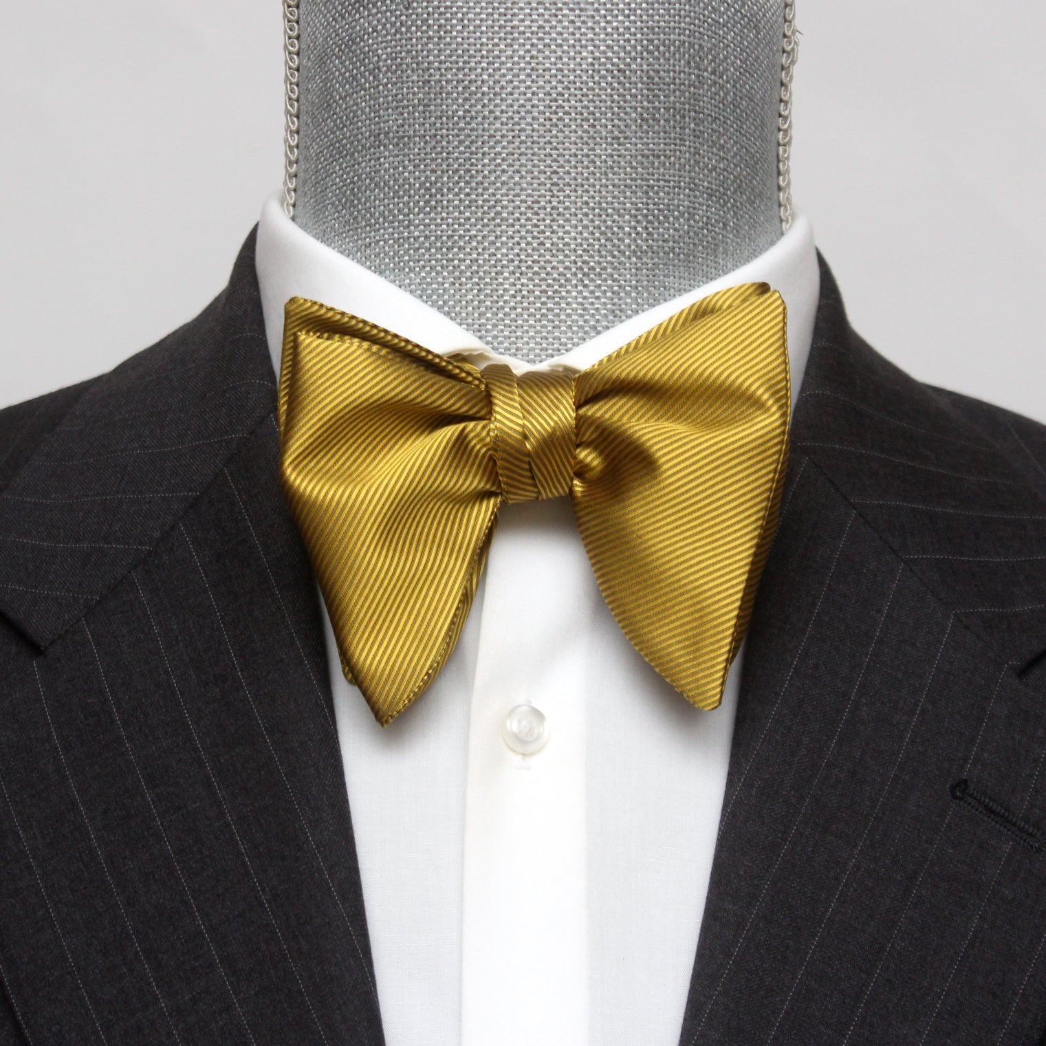 Men's Gold Large Silk Bow Tie