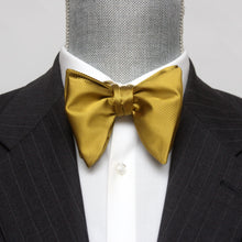 Load image into Gallery viewer, Big Butterfly Gold Silk Bow Tie
