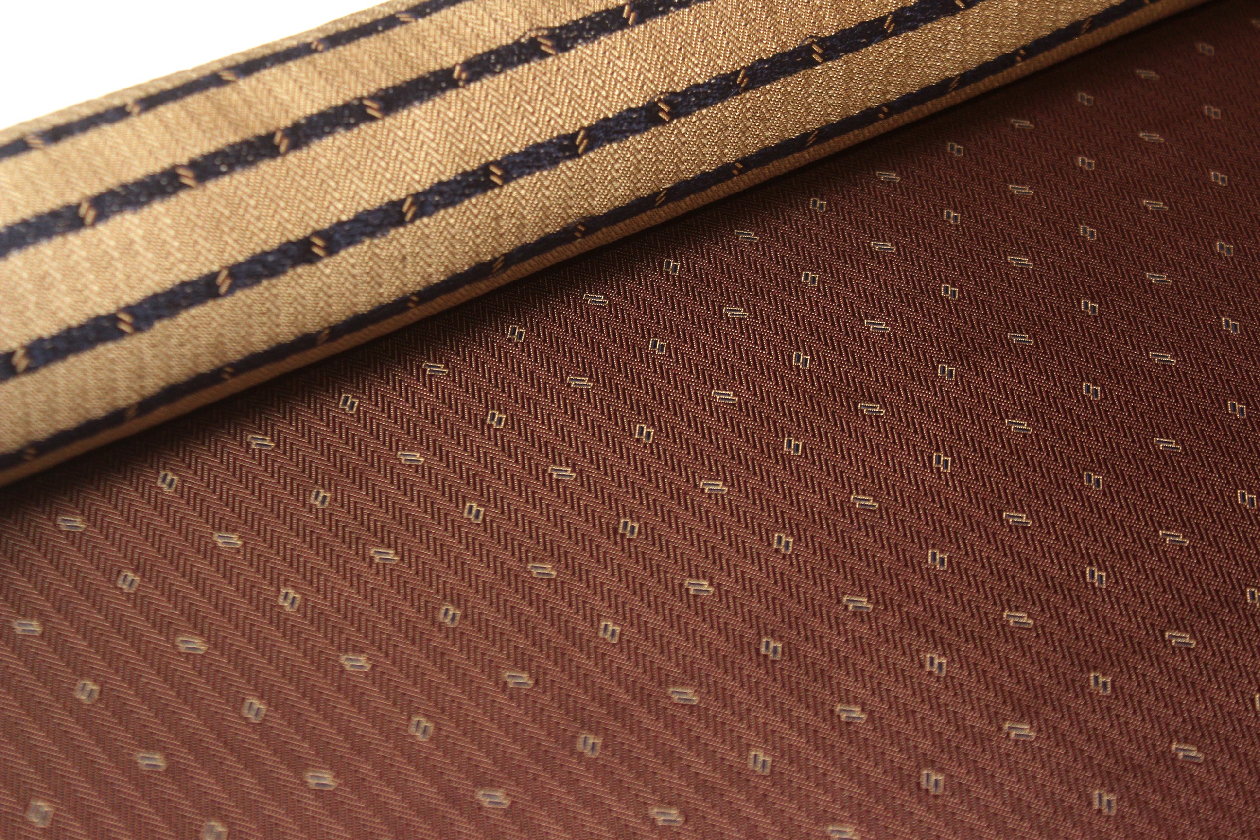 Brown Ornament Silk Fabric