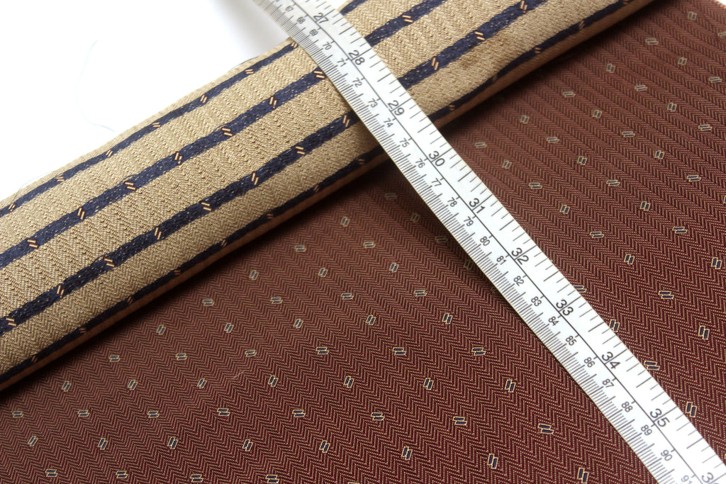 Brown Ornament Silk Fabric