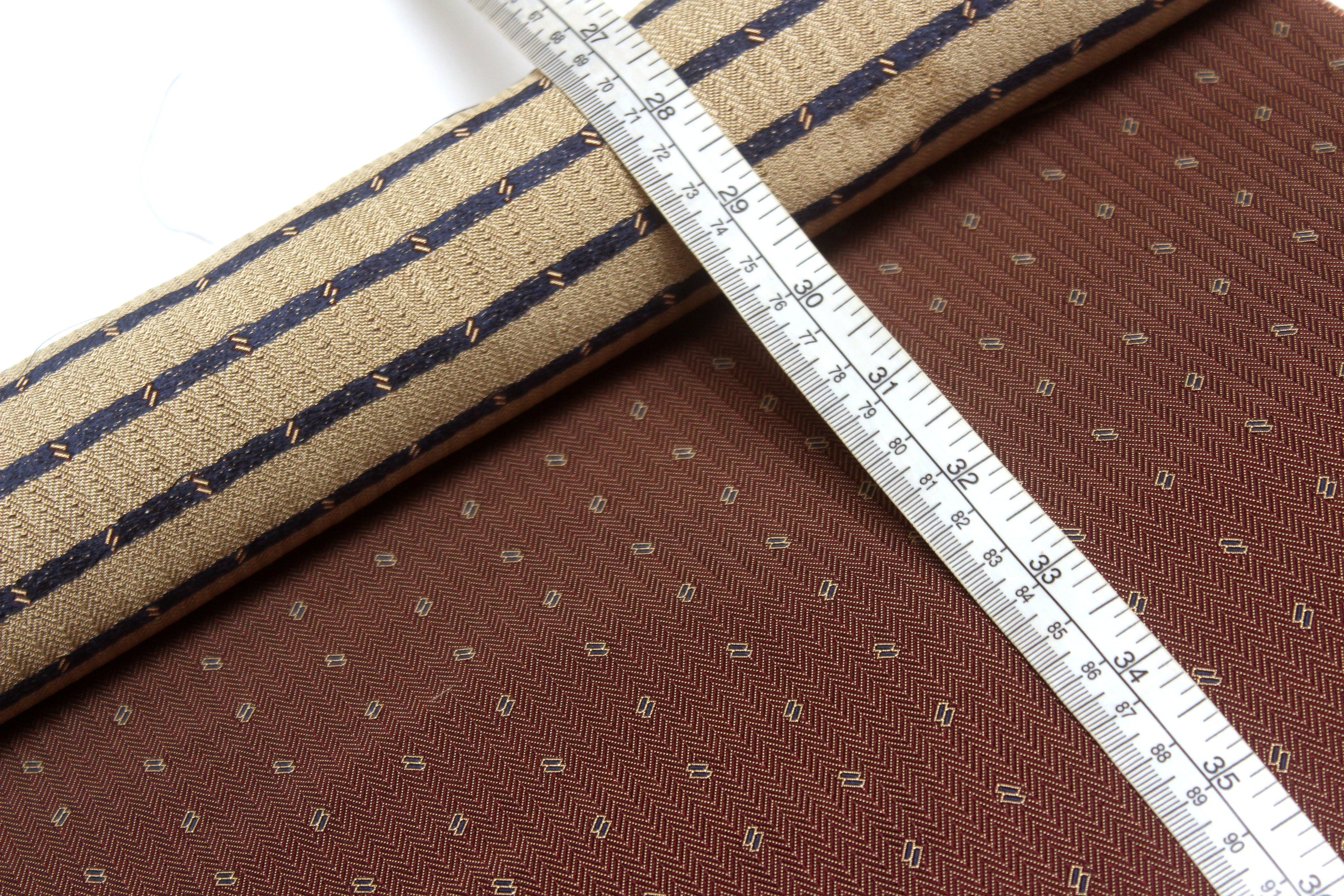 Brown Ornament Silk Fabric