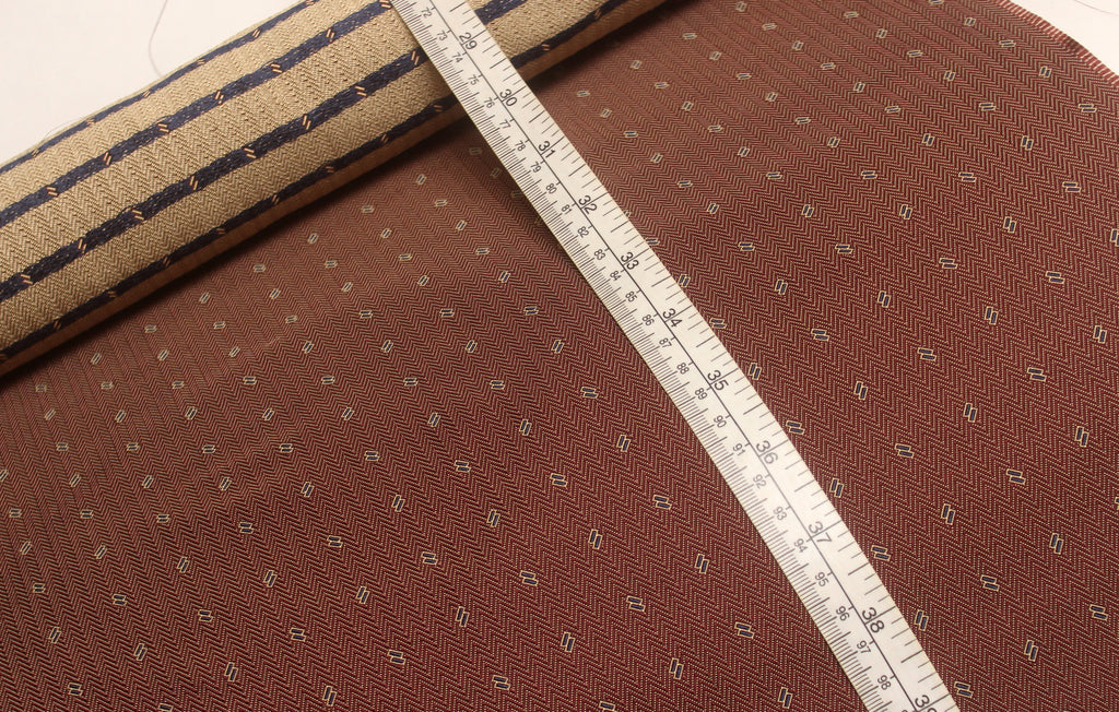 Brown Ornament Silk Fabric