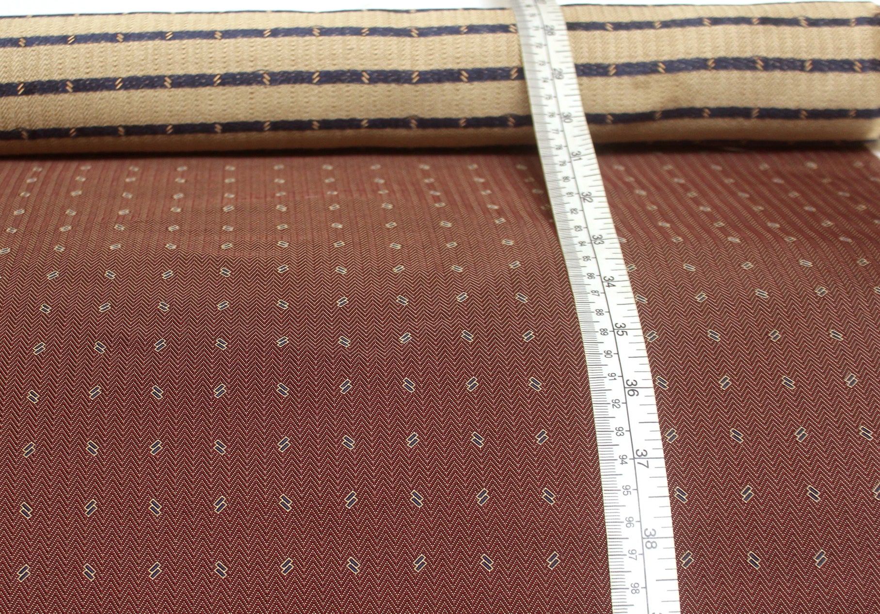 Brown Ornament Silk Fabric