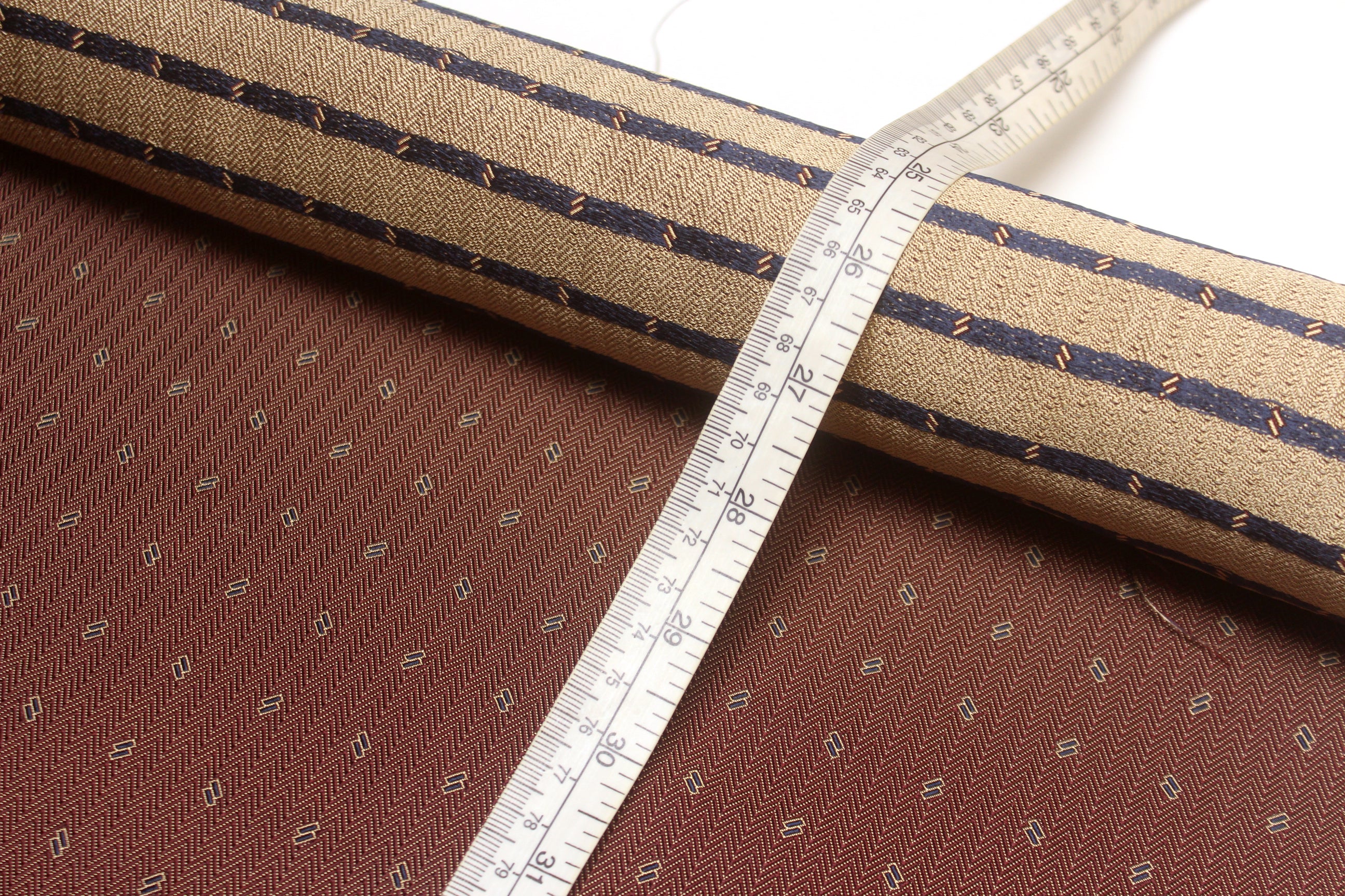Brown Ornament Silk Fabric