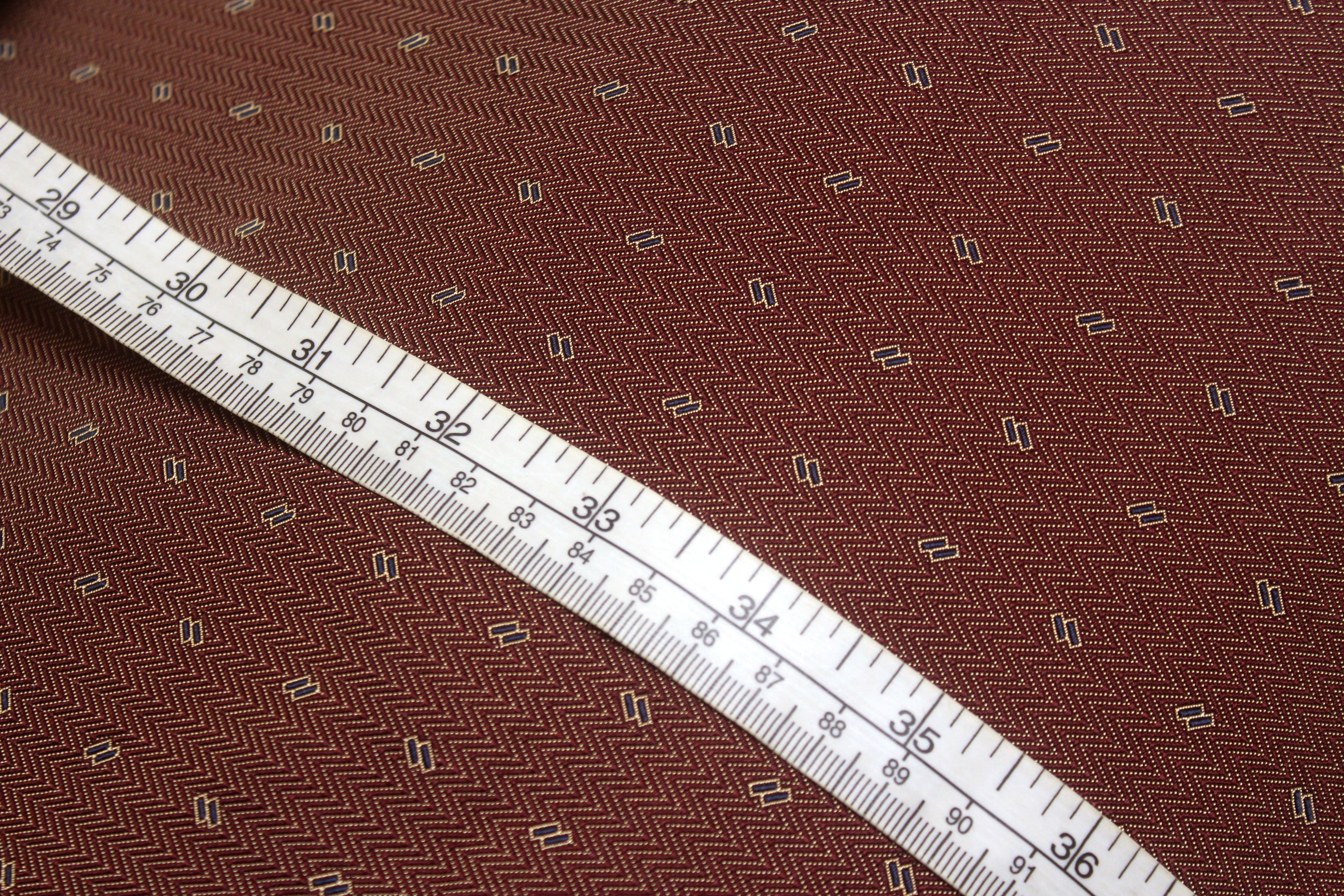 Brown Ornament Silk Fabric