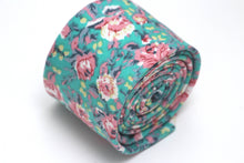 Load image into Gallery viewer, Green Pink Floral Necktie 2.36&quot;
