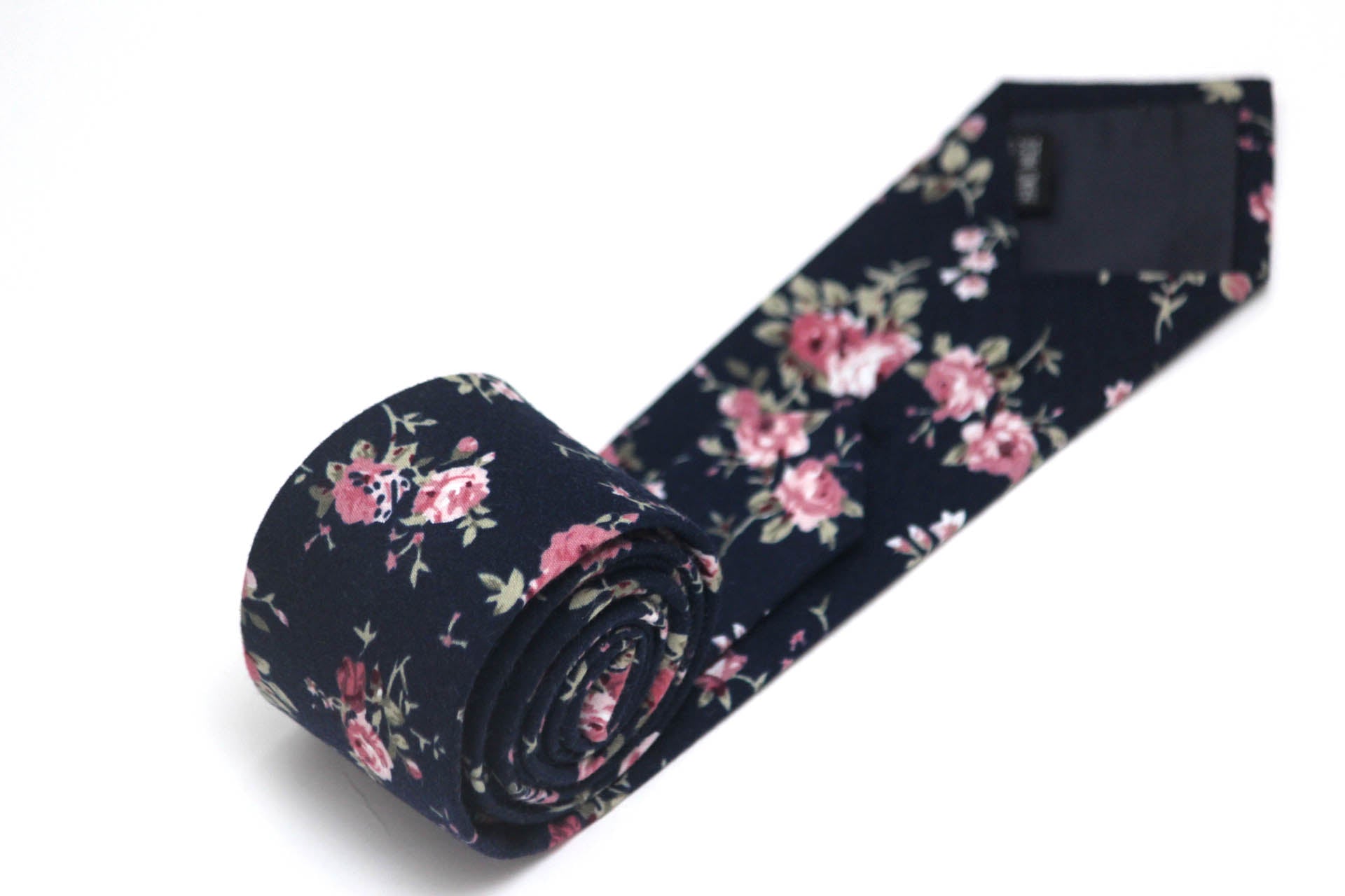 Navy Floral Necktie