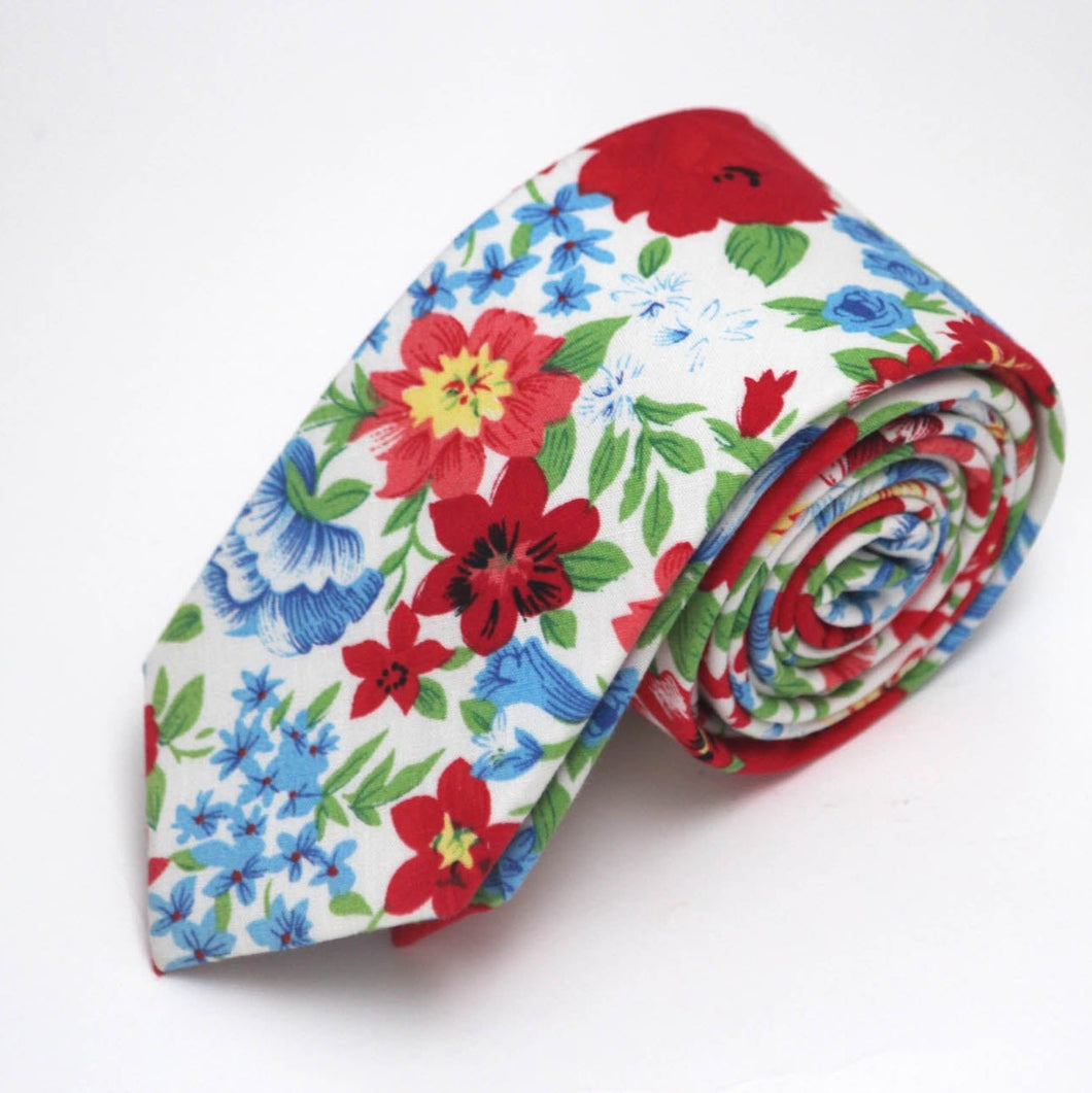 Flower Cotton Necktie