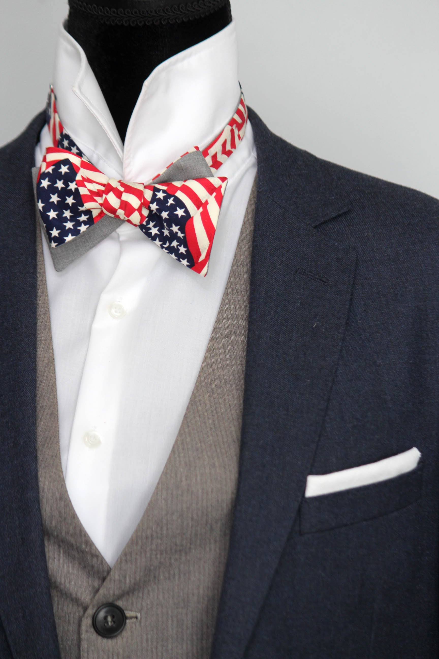 American Flag Men's Bow Tie USA Patriotic Bow Tie