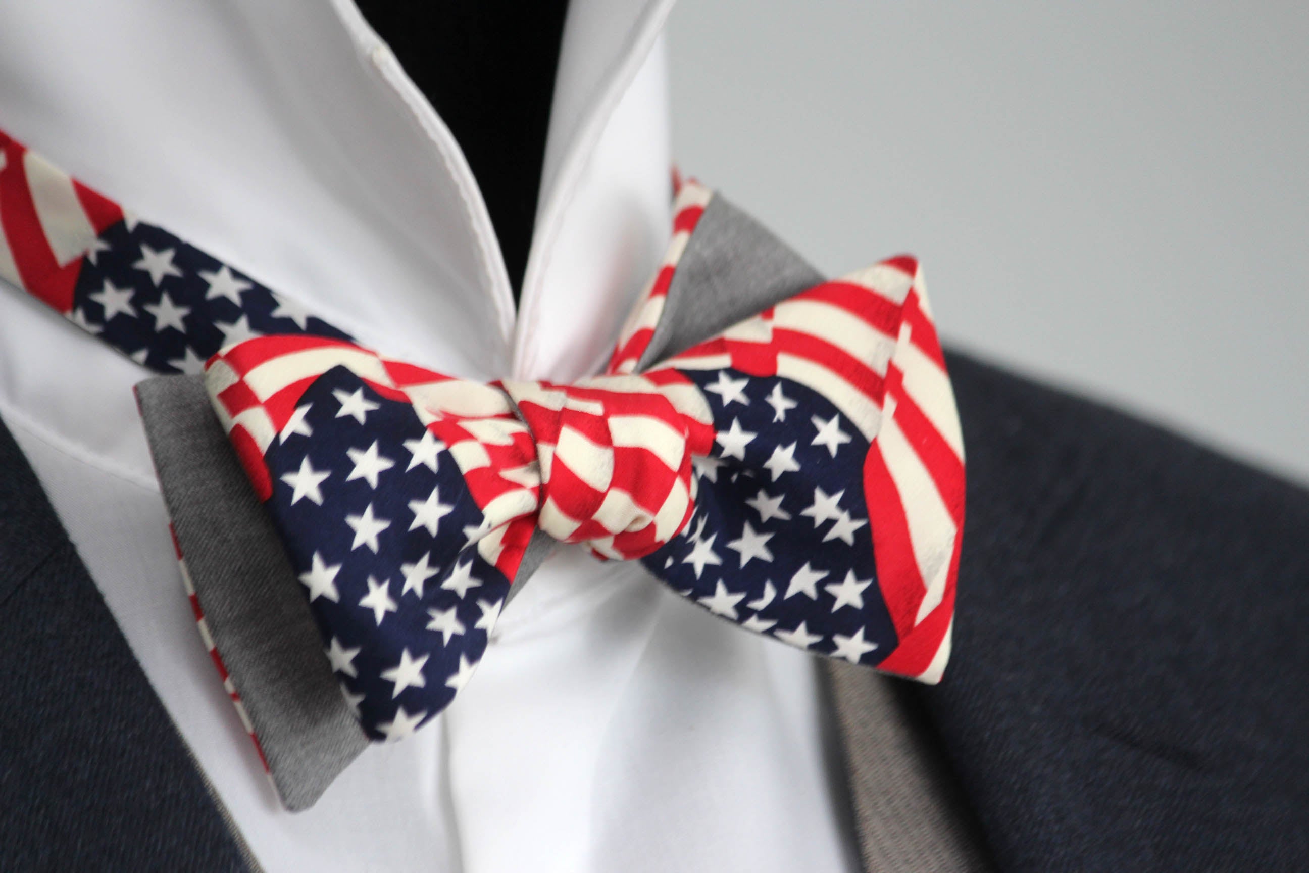 American Flag Men's Bow Tie USA Patriotic Bow Tie