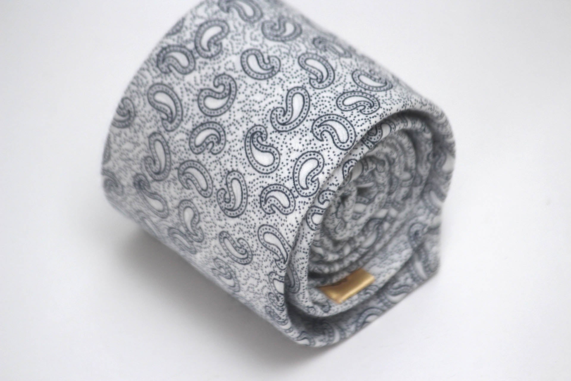 White Paisley Necktie