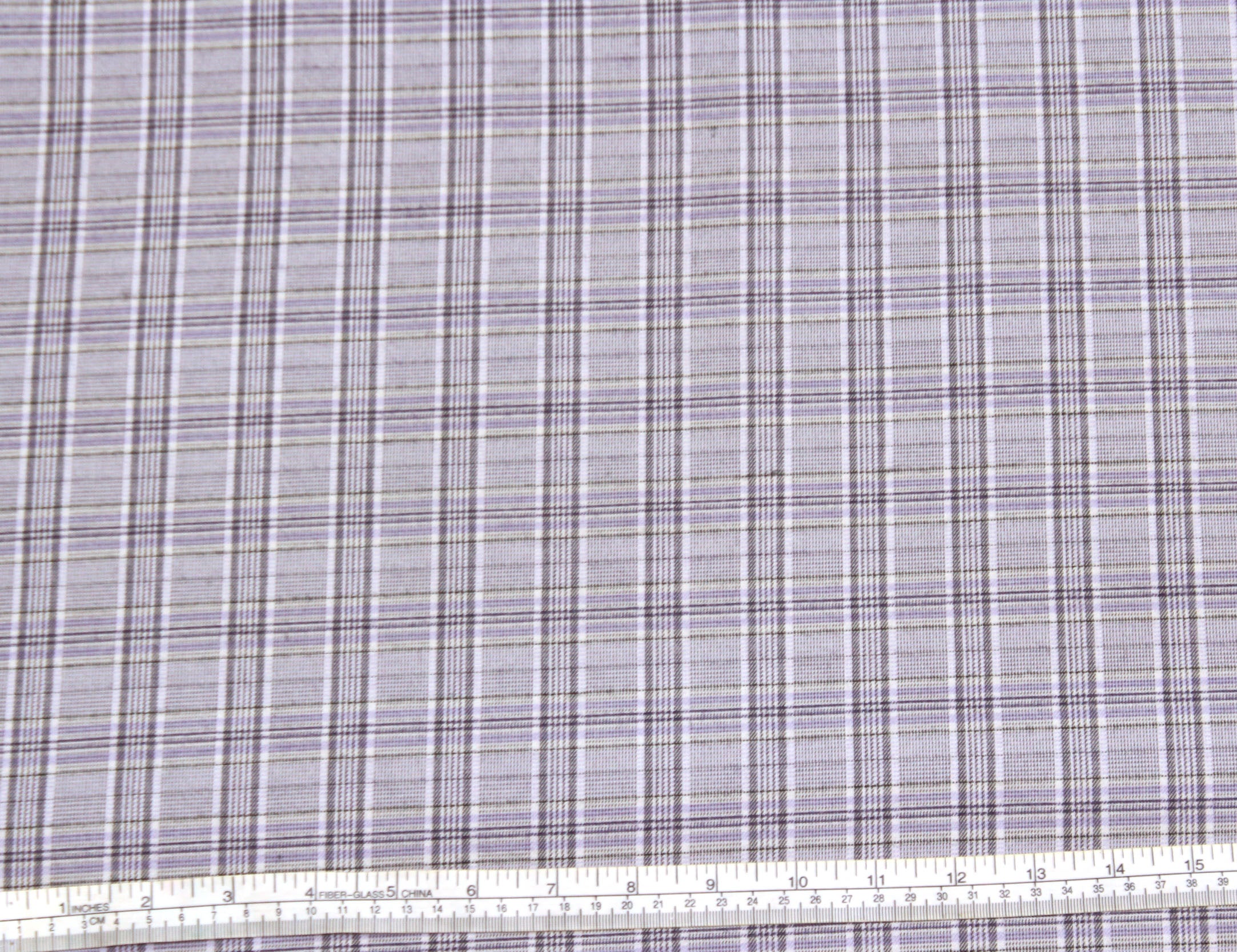 Grey Lavender Plaid Silk Fabric