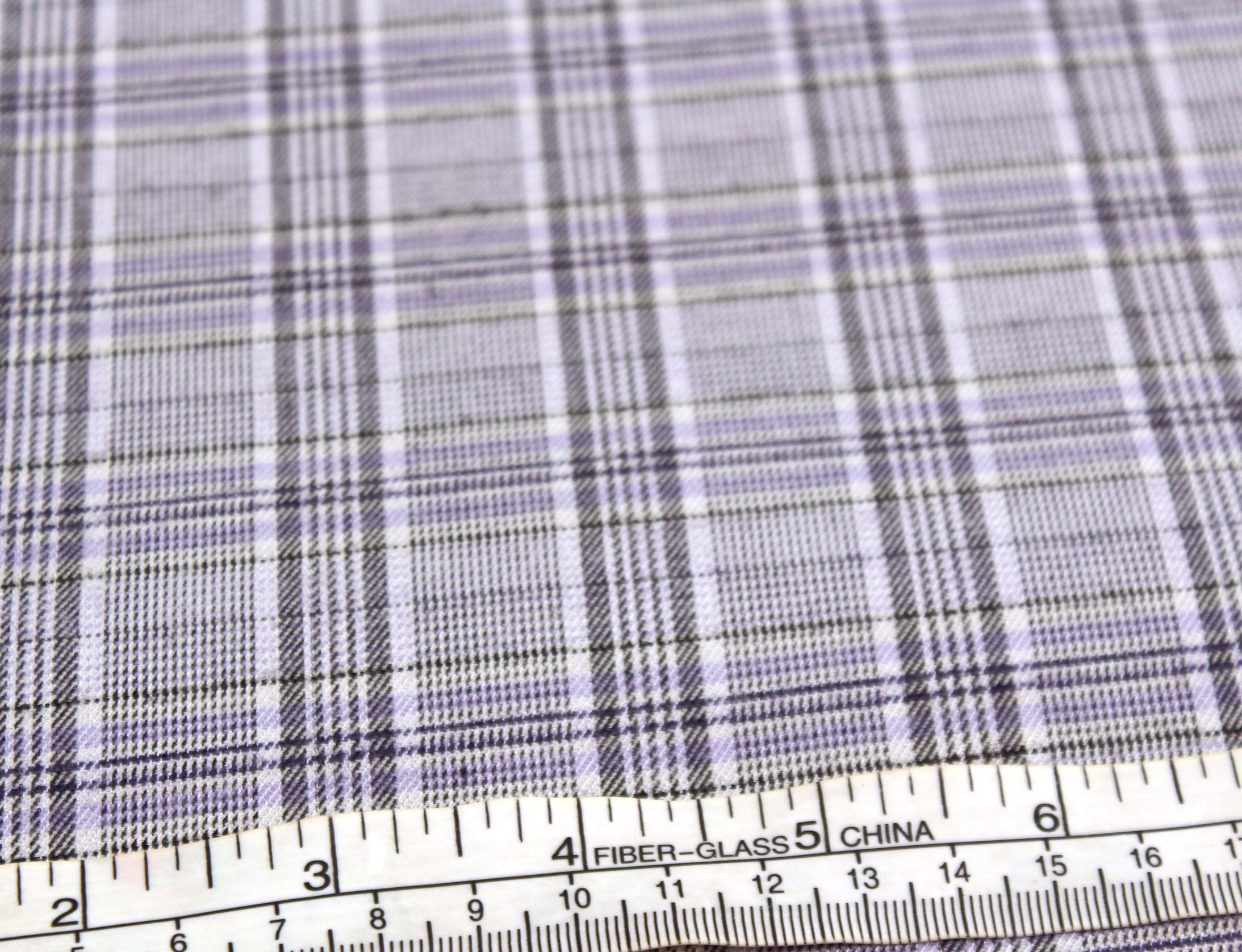 Grey Lavender Plaid Silk Fabric