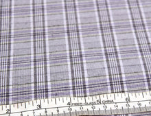 Load image into Gallery viewer, Grey Lavender Plaid Silk Fabric
