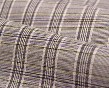 Load image into Gallery viewer, Grey Lavender Plaid Silk Fabric
