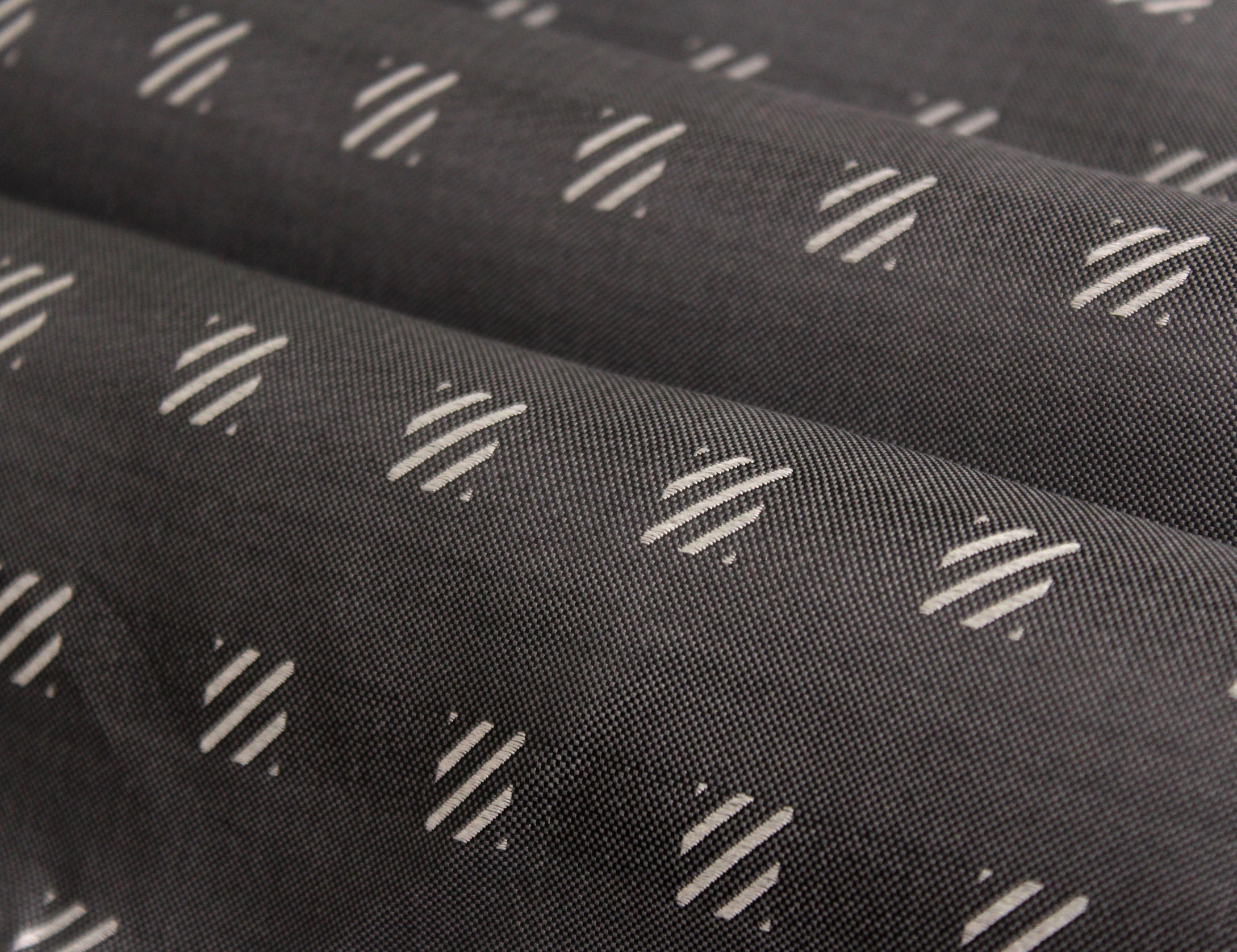 Grey Square Ornament Silk Fabric
