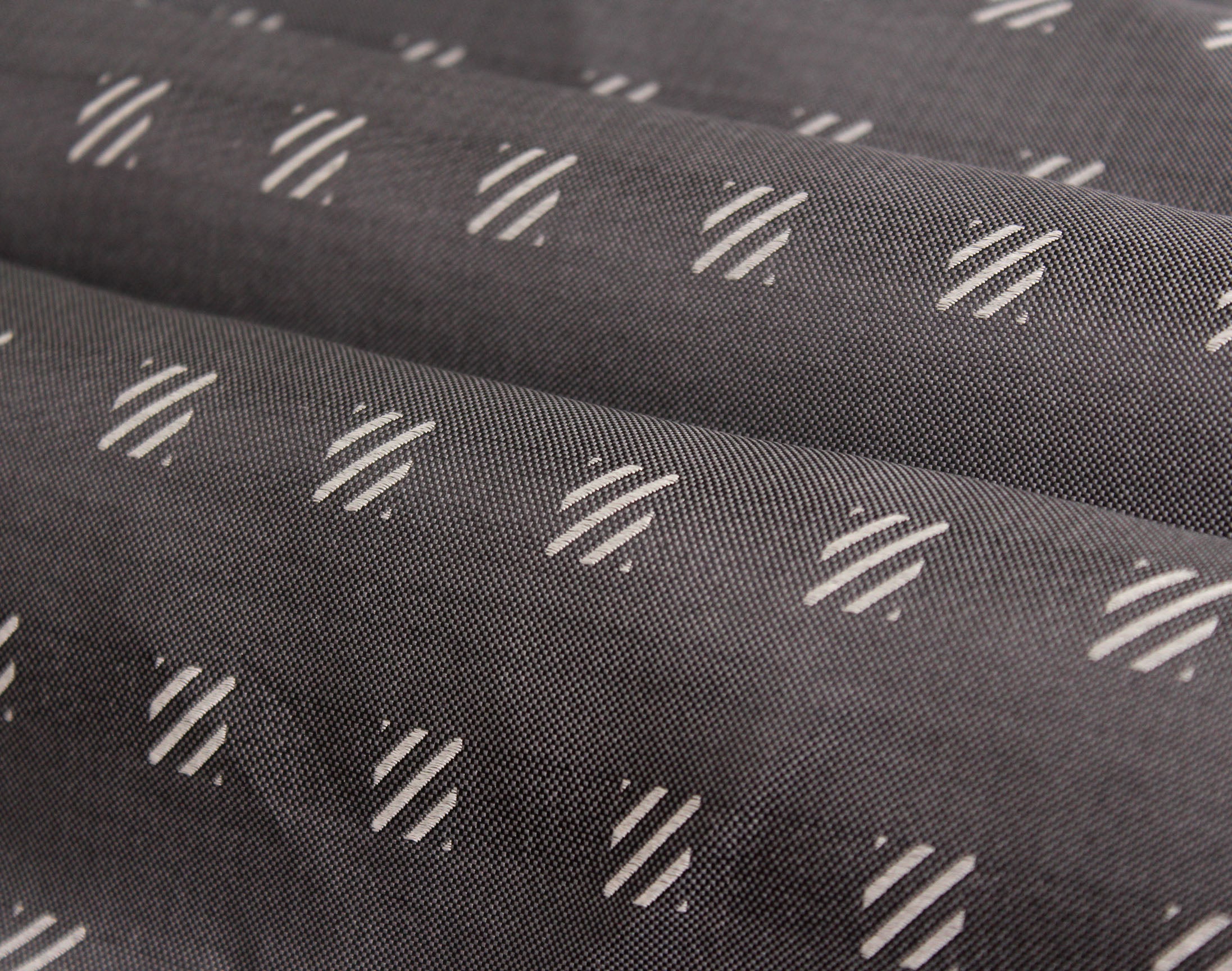 Grey Square Ornament Silk Fabric