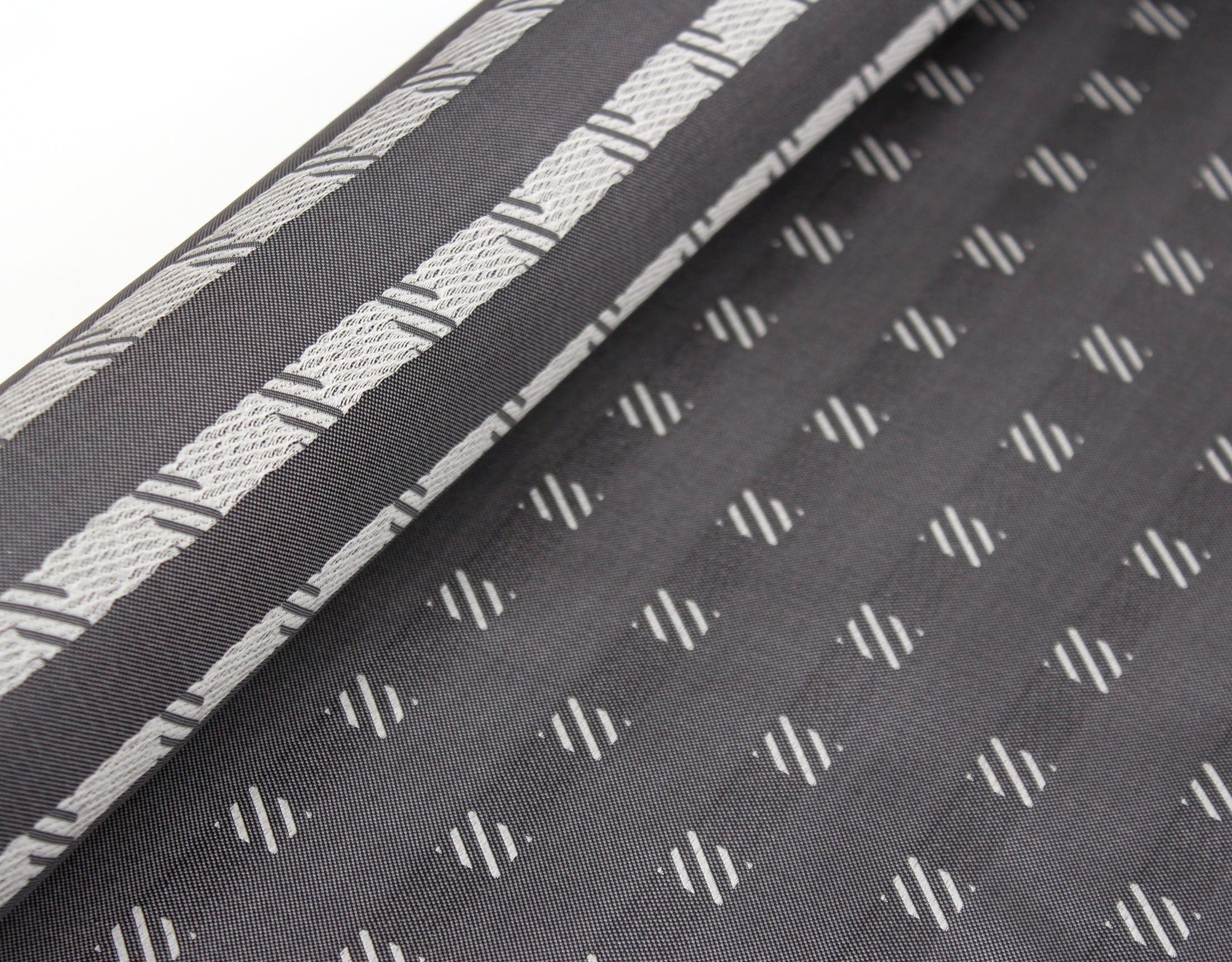 Grey Square Ornament Silk Fabric