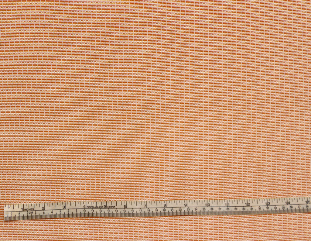 Orange Plaid Silk Fabric