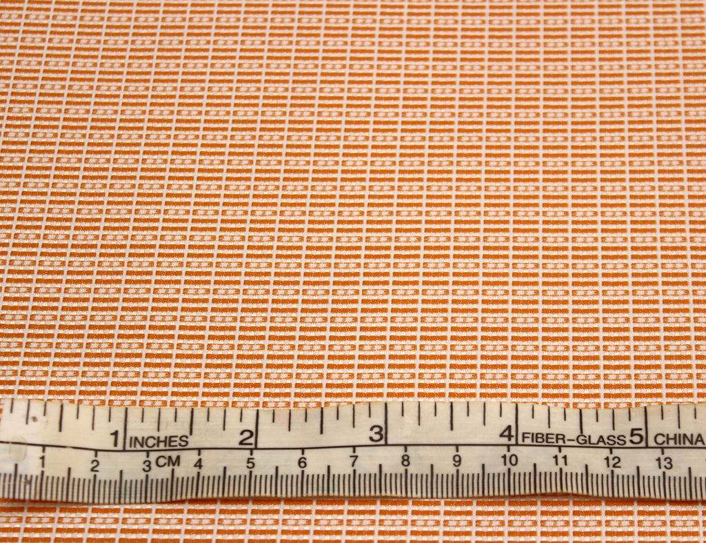 Orange Plaid Silk Fabric