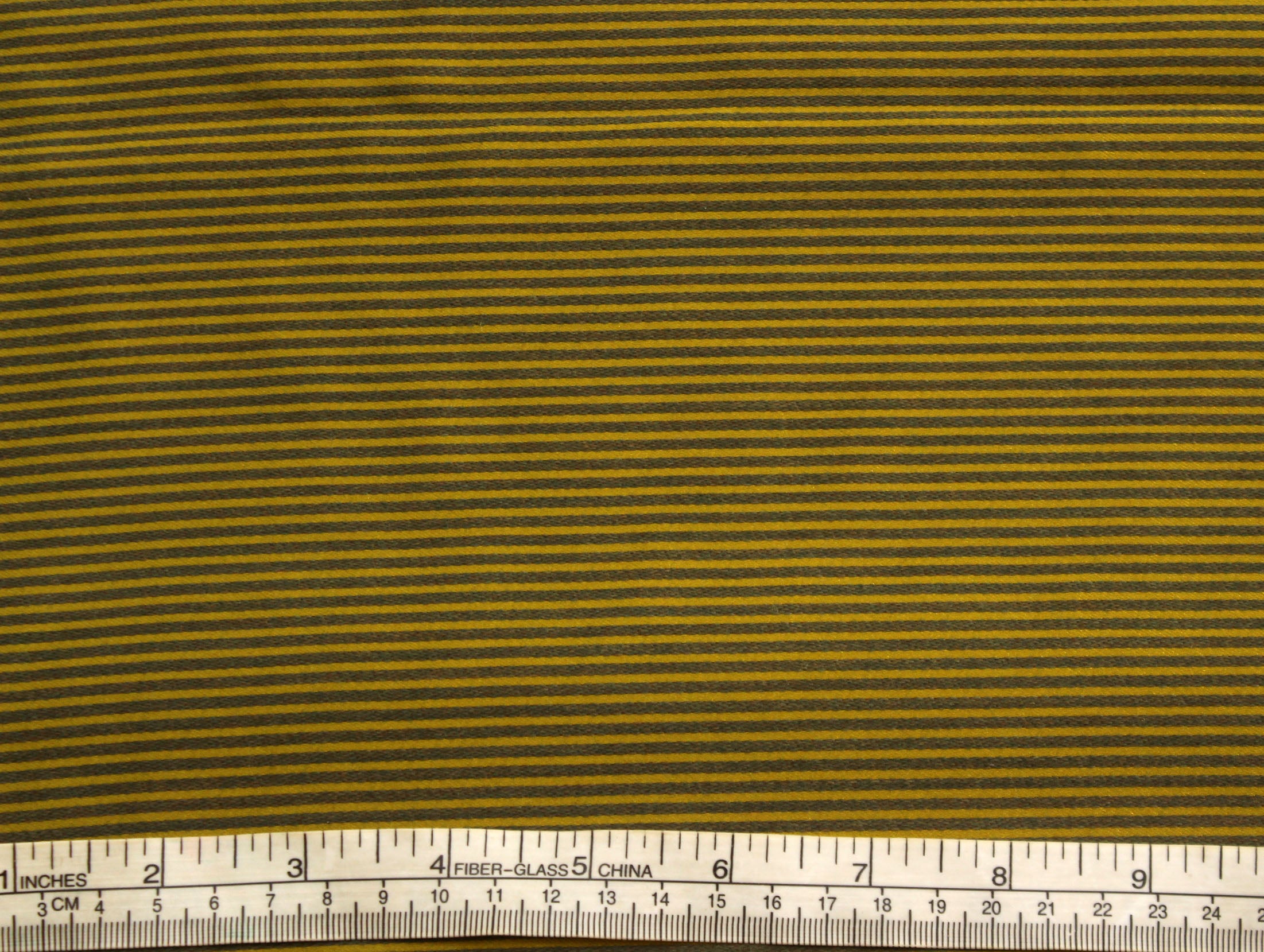 Moss Green Stripe Silk Fabric