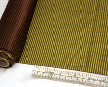 Load image into Gallery viewer, Moss Green Stripe Silk Fabric
