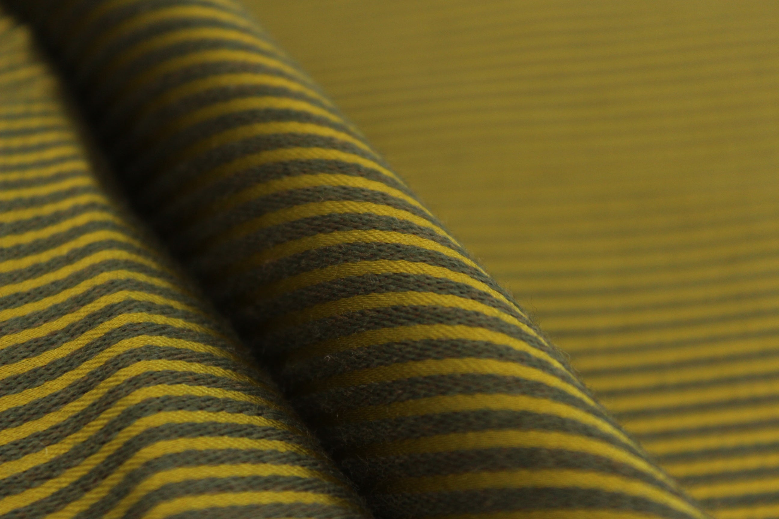 Moss Green Stripe Silk Fabric