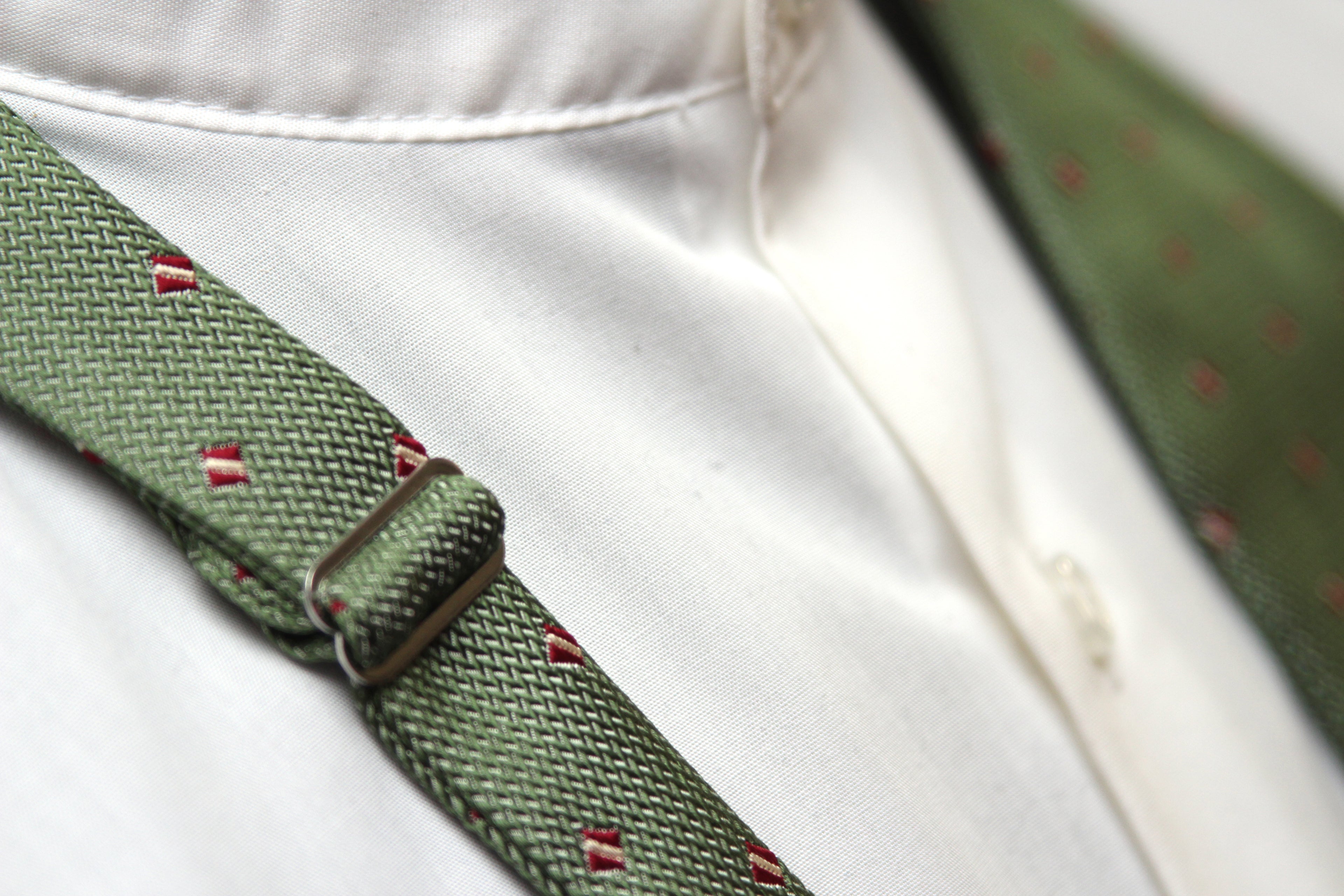 Big Butterfly Bow tie in Green Silk