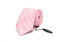 Load image into Gallery viewer, Pink Cotton Necktie
