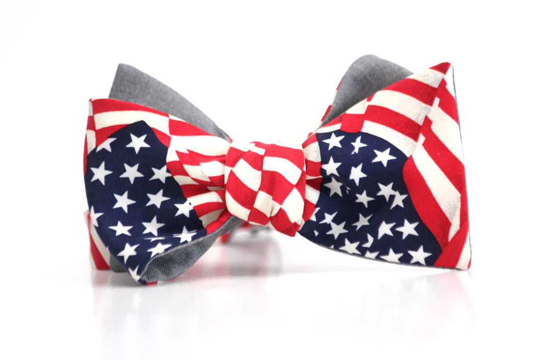 American Flag Men's Bow Tie USA Patriotic Bow Tie