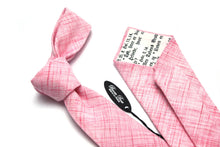 Load image into Gallery viewer, Pink Cotton Necktie
