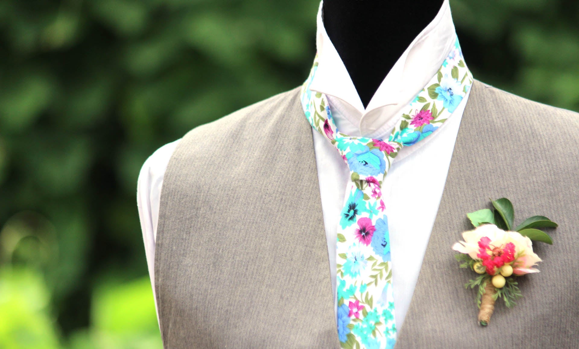 Cotton Floral Necktie