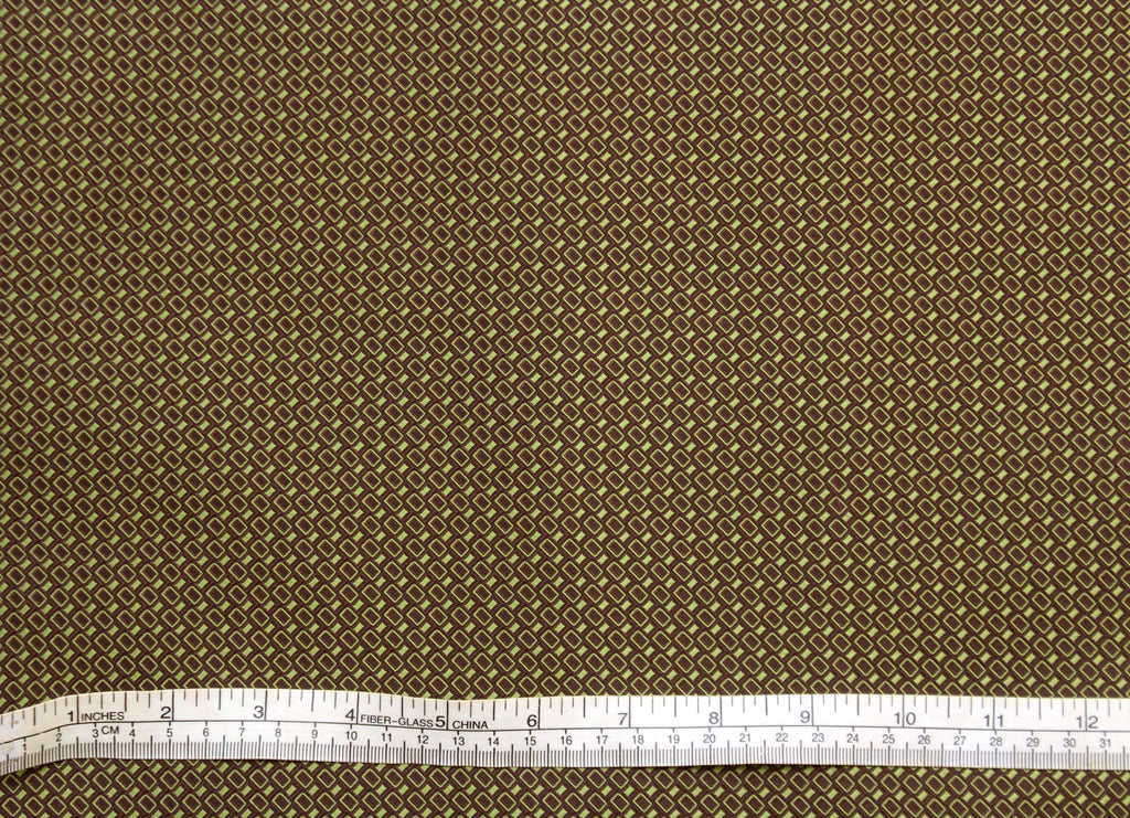 Moss Green Ornament Silk Fabric